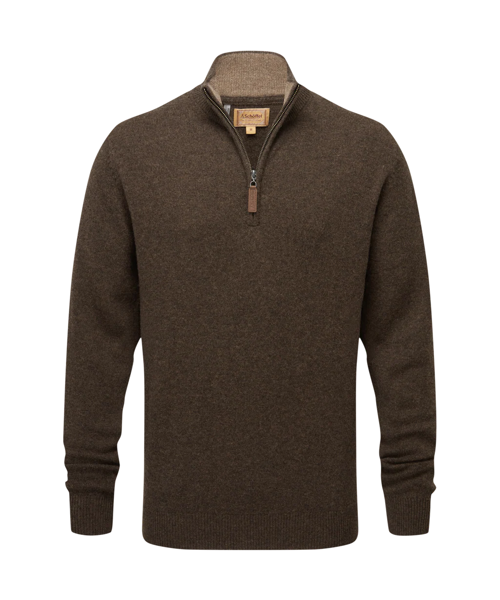 Lewis Lambswool Quarter Zip Jumper