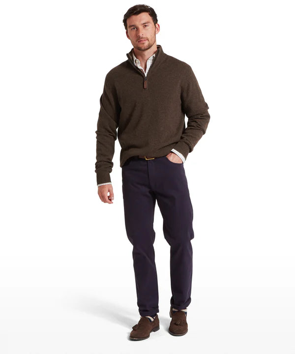 Lewis Lambswool Quarter Zip Jumper