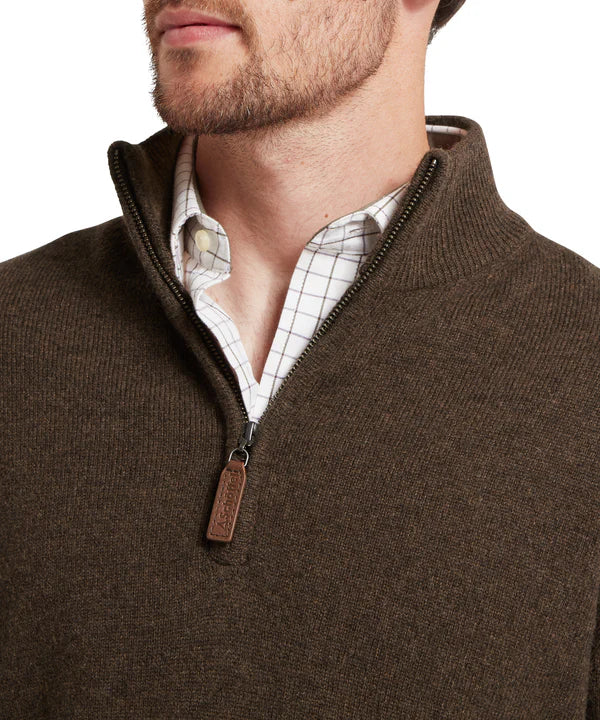 Lewis Lambswool Quarter Zip Jumper