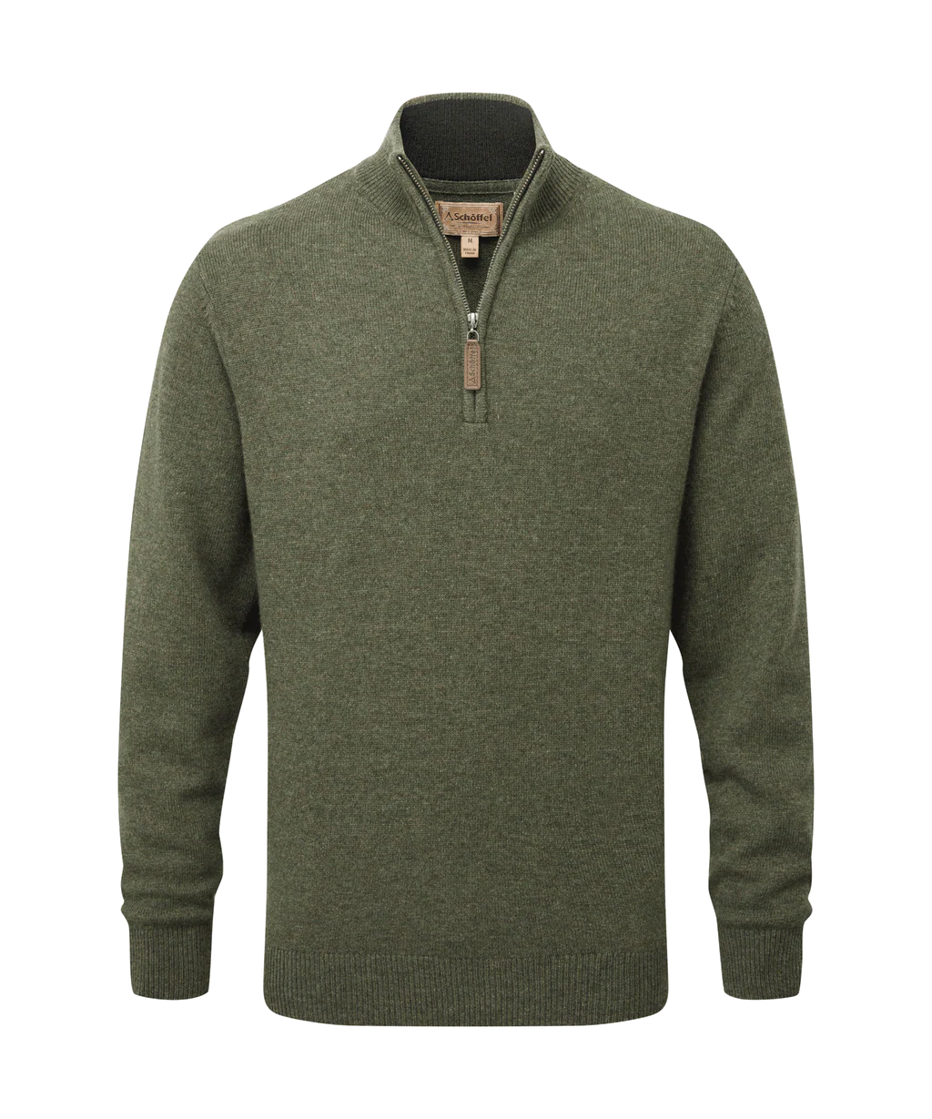 Lewis Lambswool Quarter Zip Jumper
