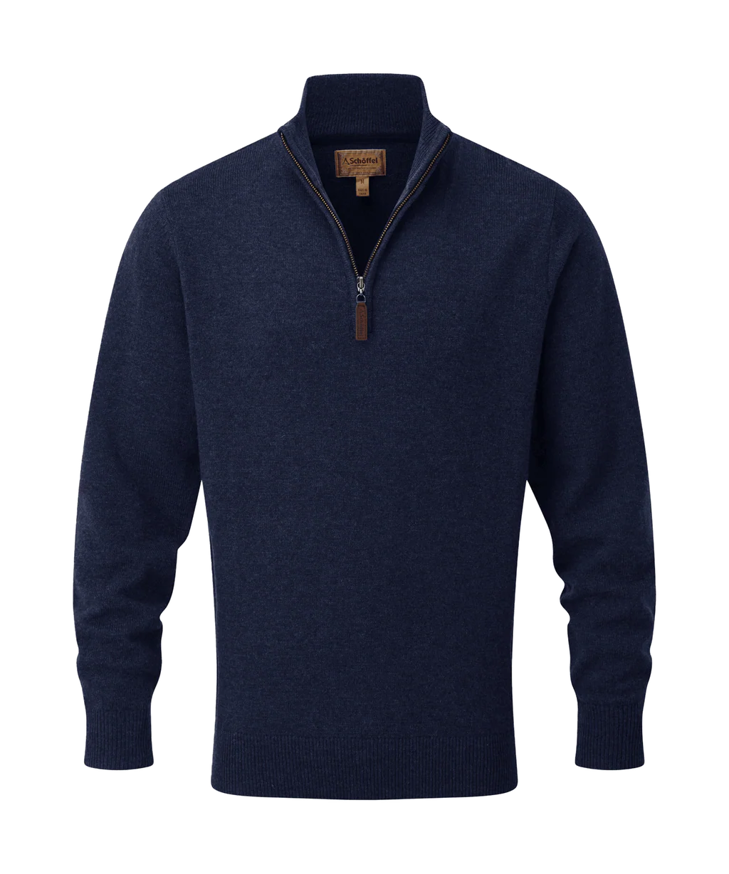 Lewis Lambswool Quarter Zip Jumper