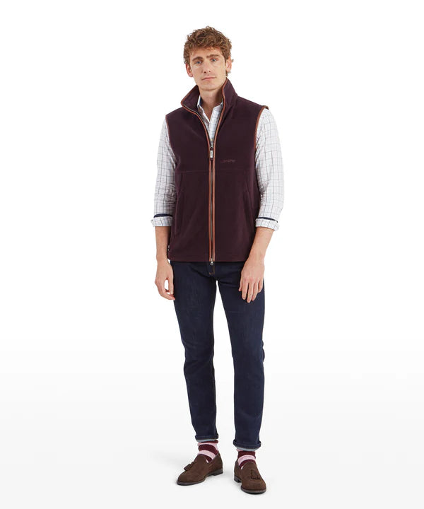 Schoffel Oakham Fleece Gilet - Port