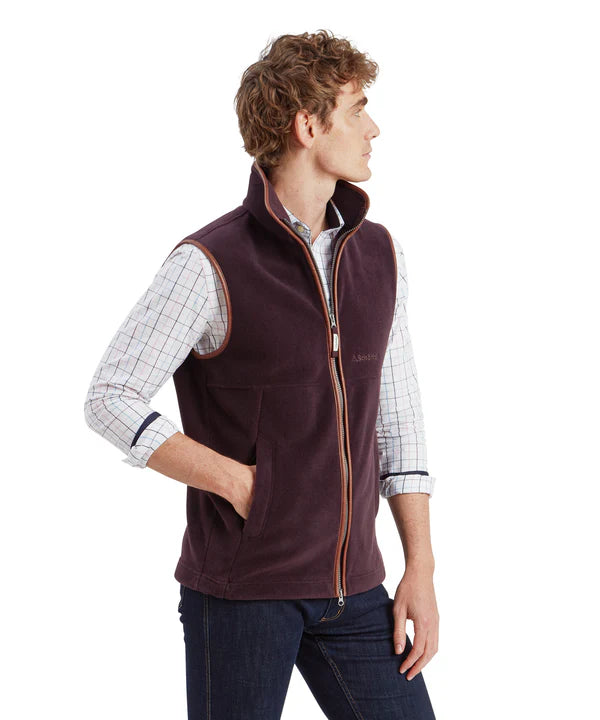 Schoffel Oakham Fleece Gilet - Port