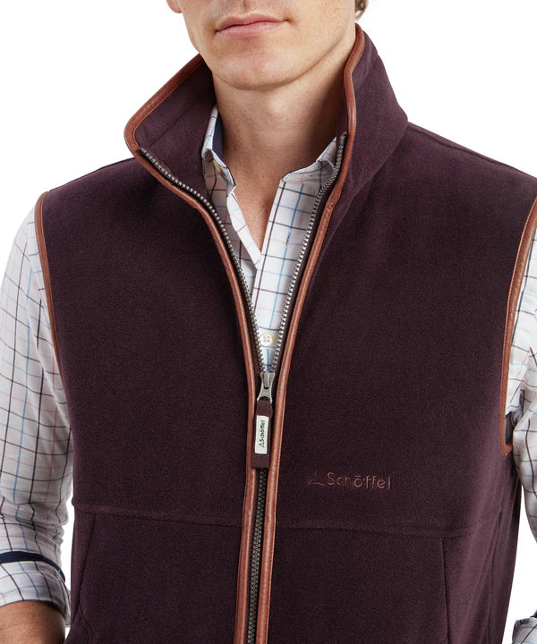 Schoffel Oakham Fleece Gilet - Port