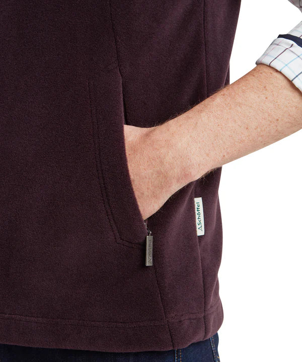 Schoffel Oakham Fleece Gilet - Port