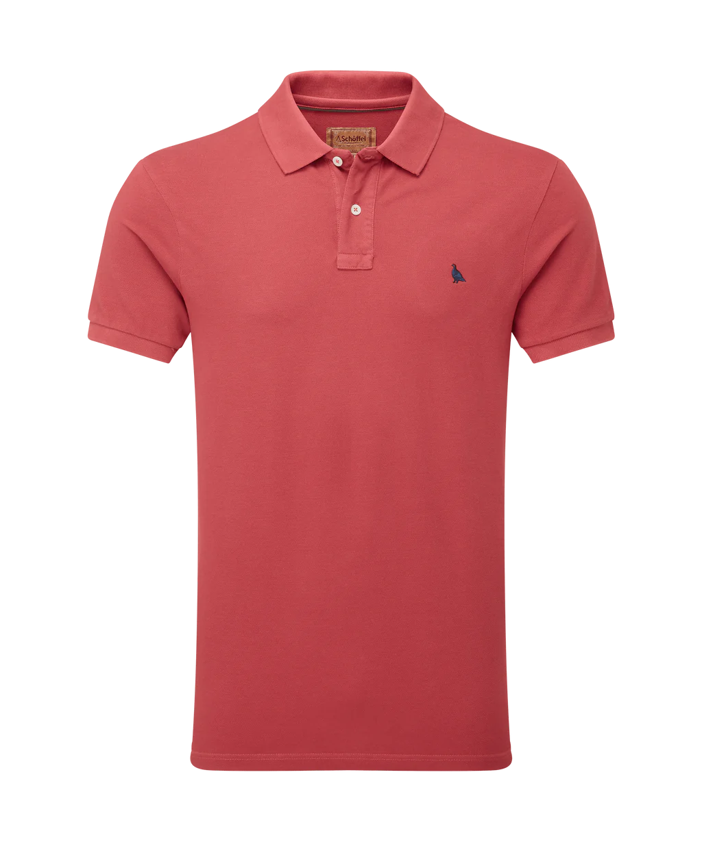 St Ives Garment Dyed Polo Shirt - Red