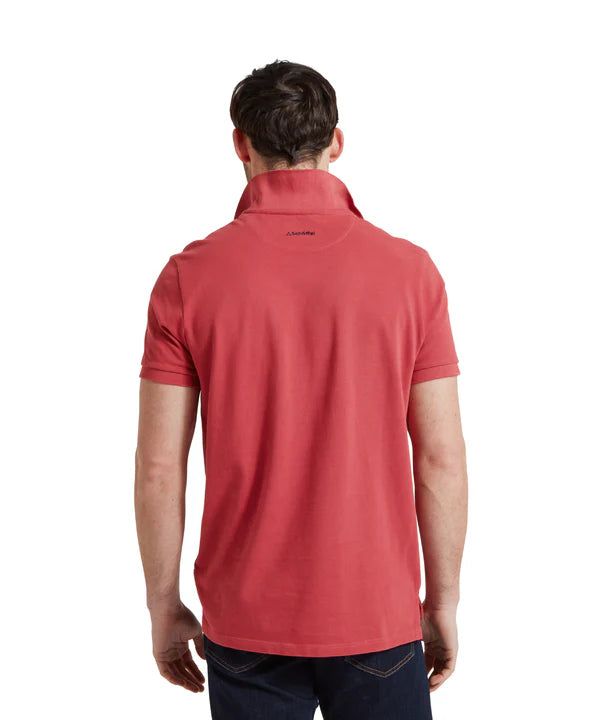St Ives Garment Dyed Polo Shirt - Red