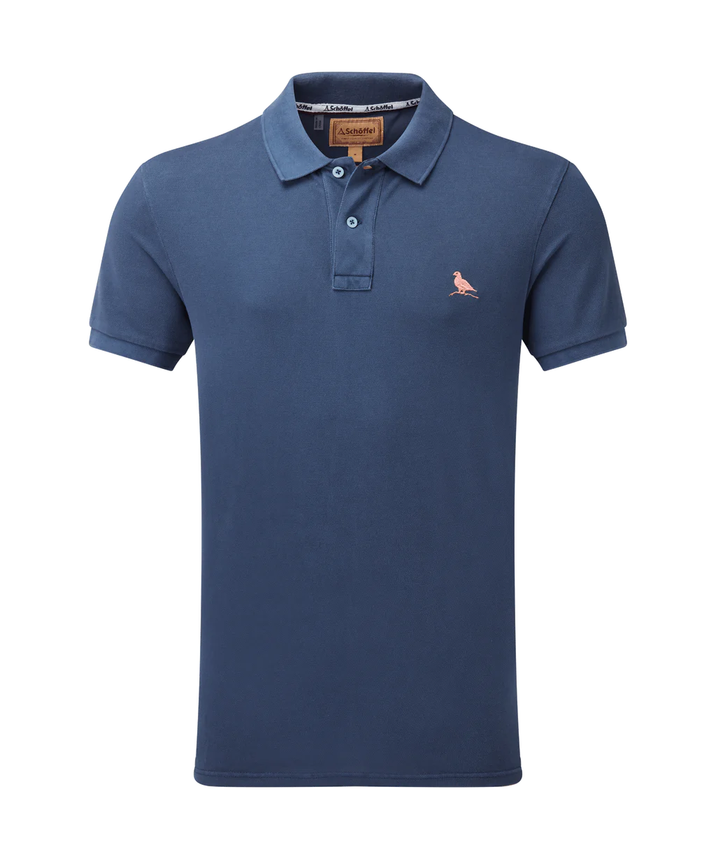 St Ives Garment Dyed Polo Shirt - French Navy