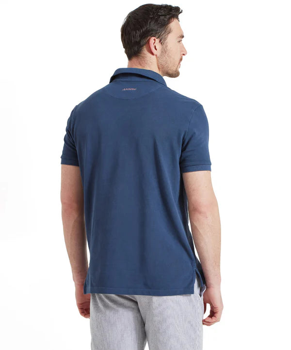 St Ives Garment Dyed Polo Shirt - French Navy