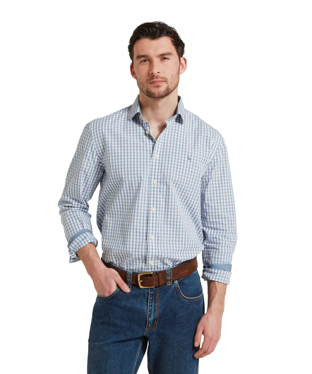 Thorpeness Tailored Shirt - Pigeon Blue