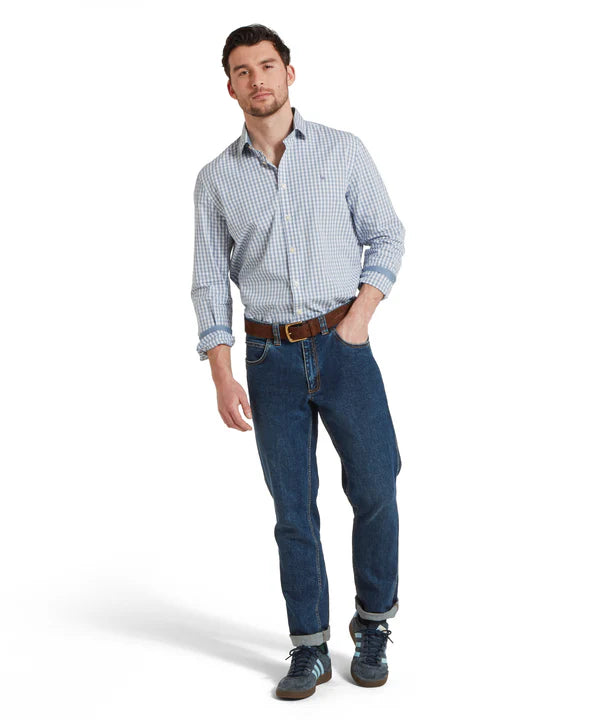 Thorpeness Tailored Shirt - Pigeon Blue