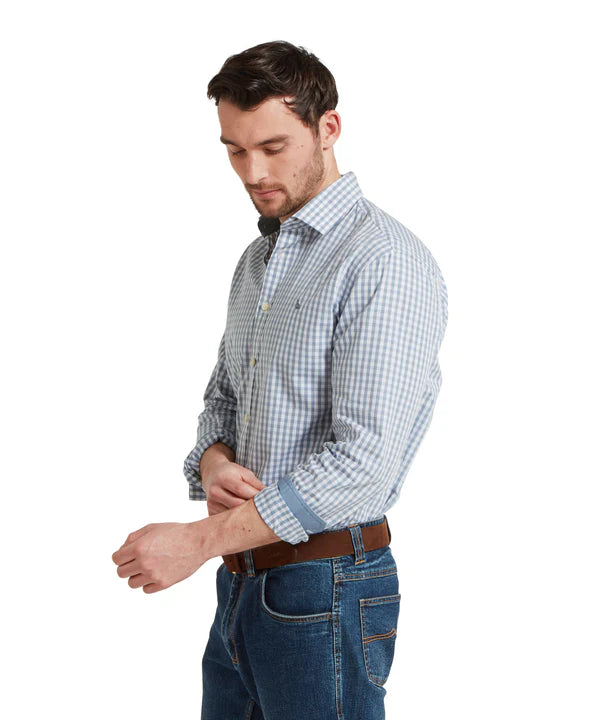 Thorpeness Tailored Shirt - Pigeon Blue