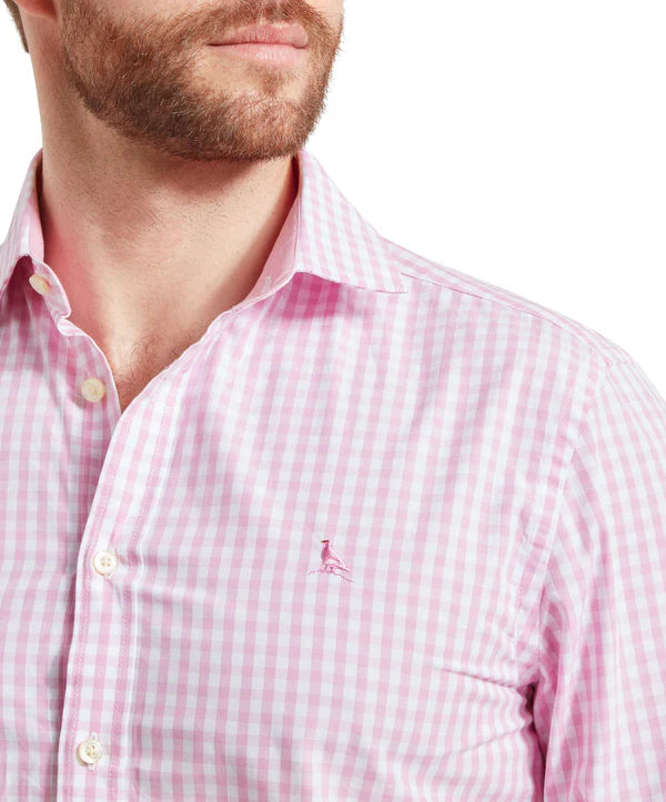Thorpeness Tailored Shirt - Pink Check