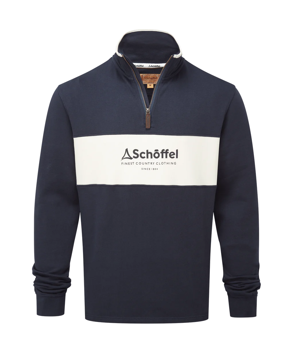 Trencrom Quarter Zip - Navy & Stone