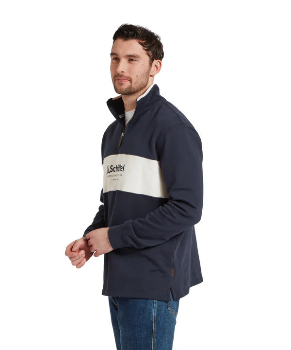 Trencrom Quarter Zip - Navy & Stone