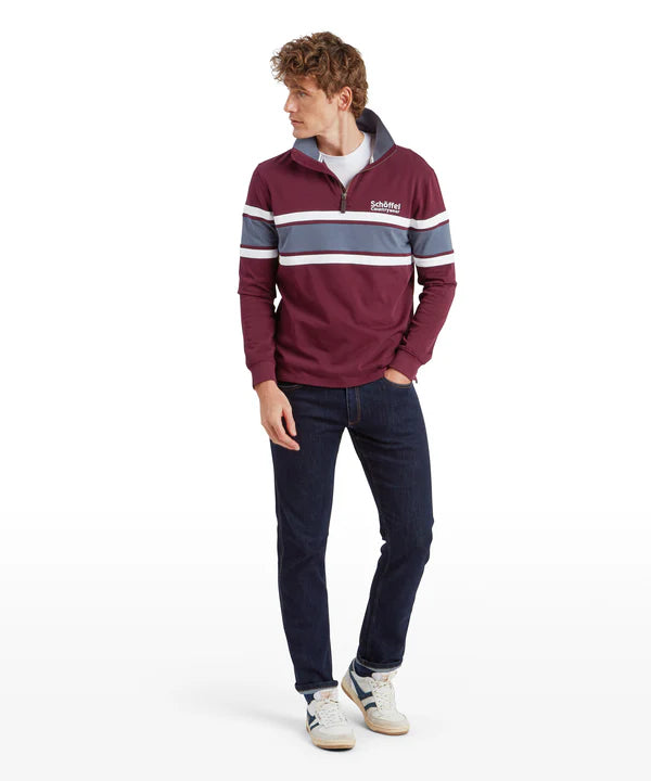 Unisex Exmouth Heritage Quarter Zip - Wine