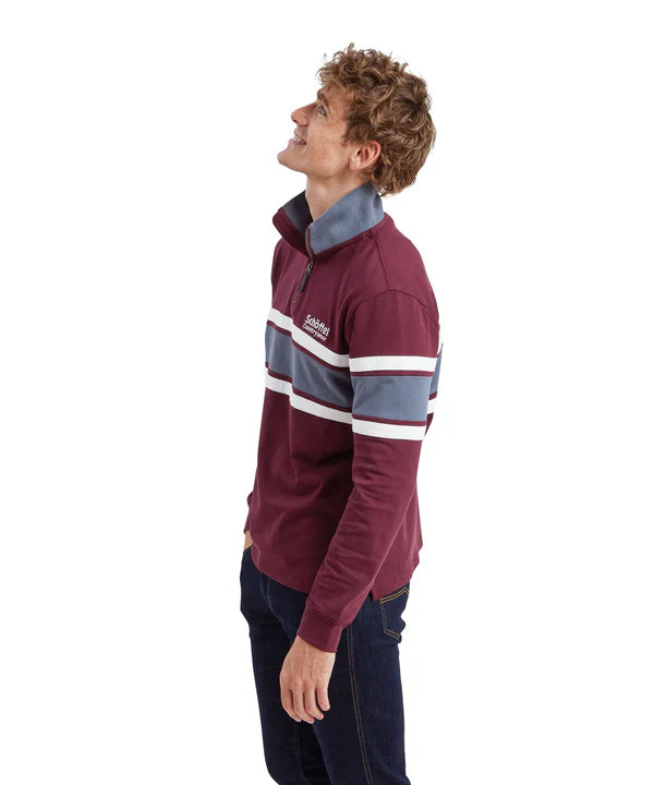 Unisex Exmouth Heritage Quarter Zip - Wine