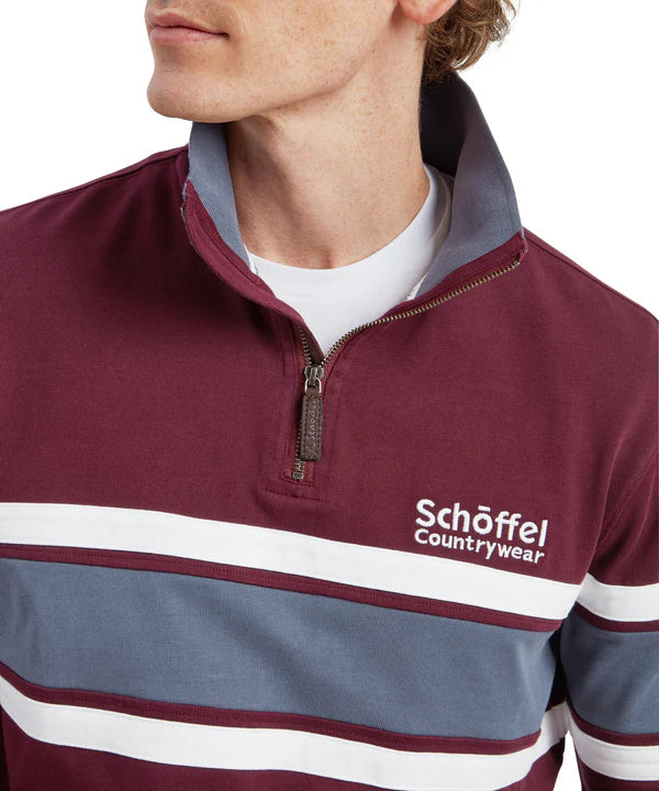 Unisex Exmouth Heritage Quarter Zip - Wine
