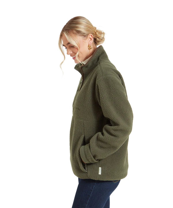 Unisex Berkeley Retro Quarter Zip Fleece - Woodland