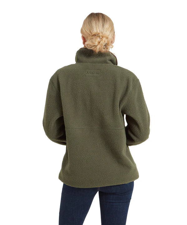 Unisex Berkeley Retro Quarter Zip Fleece - Woodland