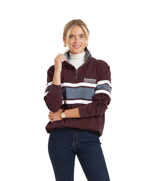 Unisex Exmouth Heritage Quarter Zip - Wine