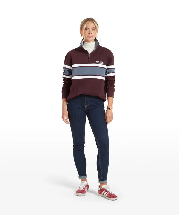 Unisex Exmouth Heritage Quarter Zip - Wine