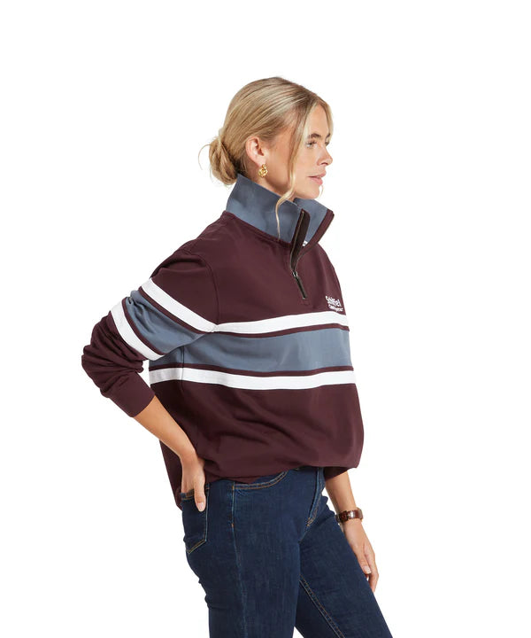 Unisex Exmouth Heritage Quarter Zip - Wine