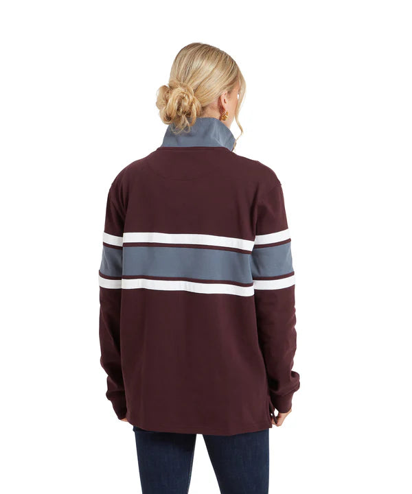 Unisex Exmouth Heritage Quarter Zip - Wine