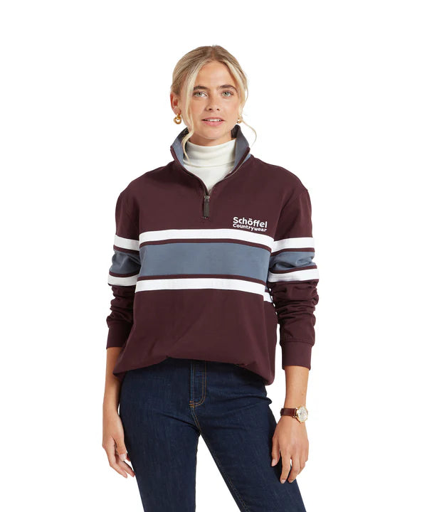 Unisex Exmouth Heritage Quarter Zip - Wine