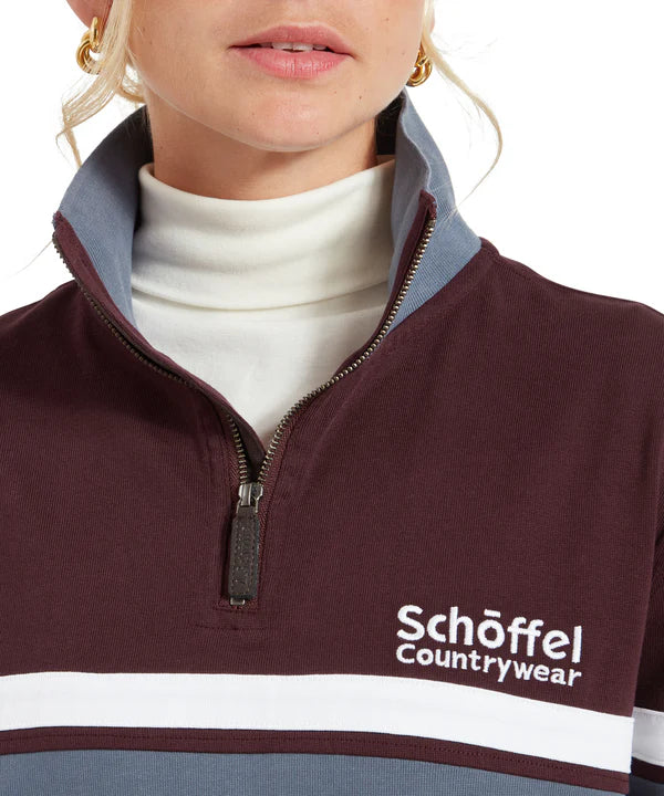 Unisex Exmouth Heritage Quarter Zip - Wine