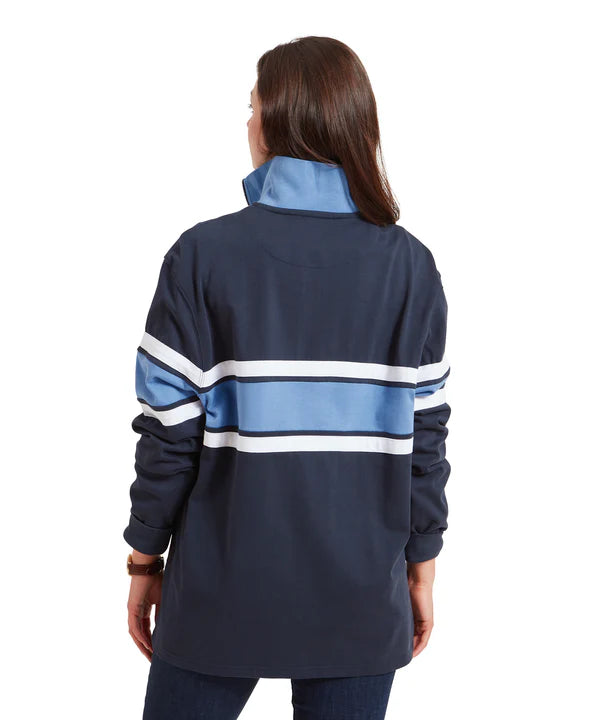 Unisex Exmouth Heritage Quarter Zip - Petrol Blue