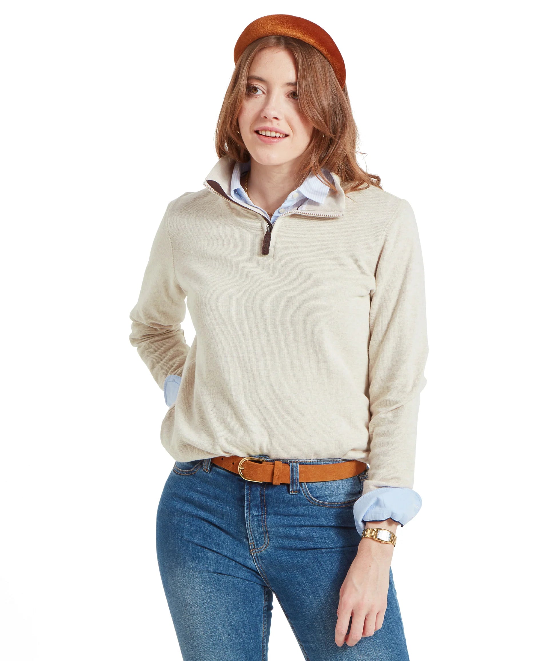 Schoffel Ladies Appletree Bay 1/4 Zip - Oat