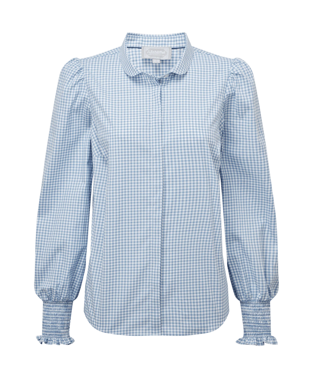 Flora Gingham Shirt - Denim Blue