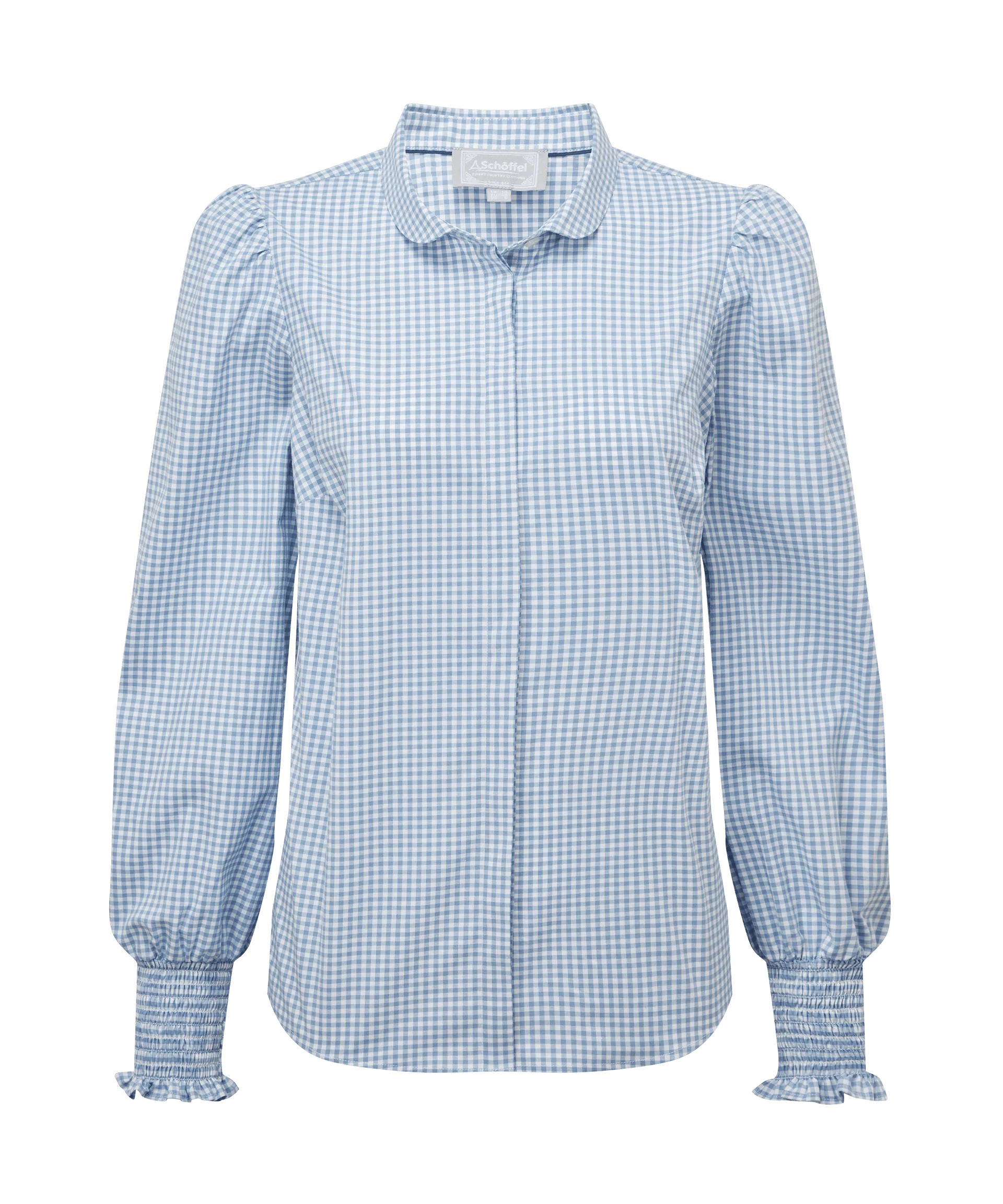 Flora Gingham Shirt - Denim Blue