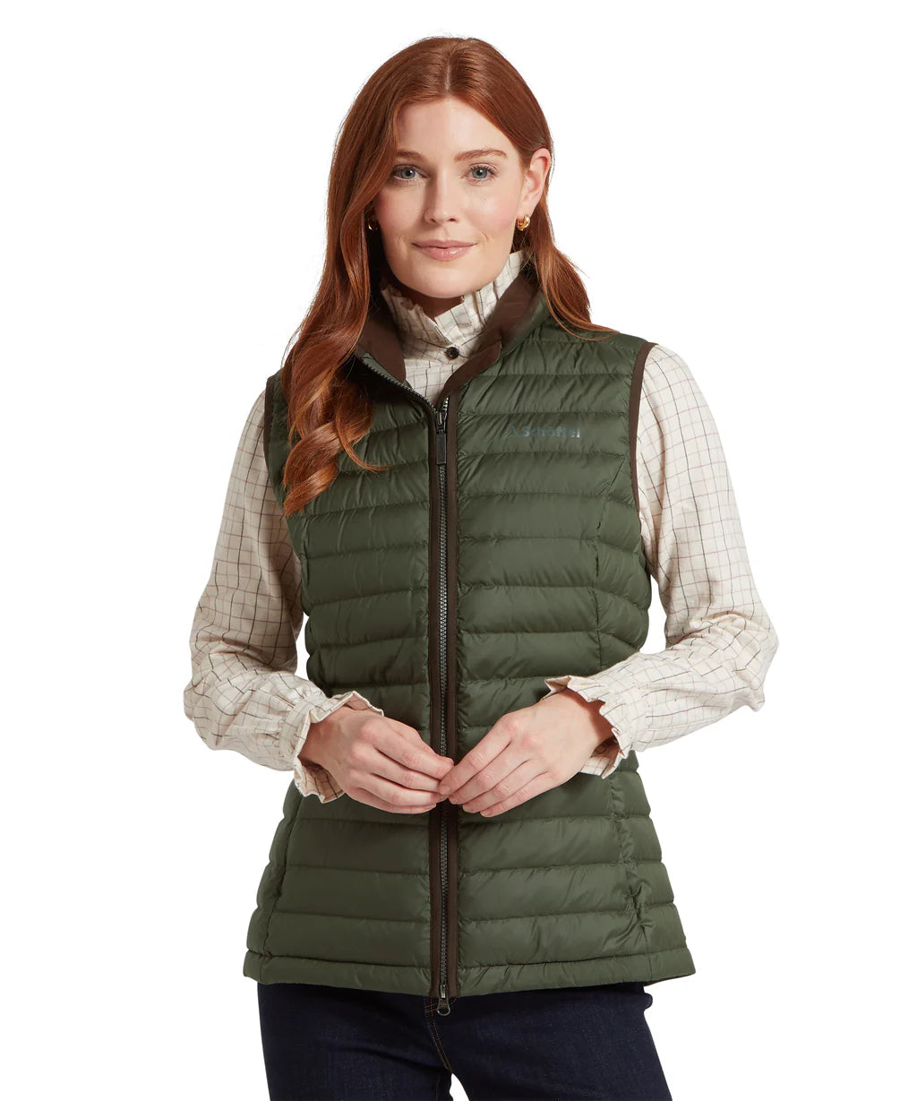 Schoffel Ladies Launde Down Gilet - Woodland