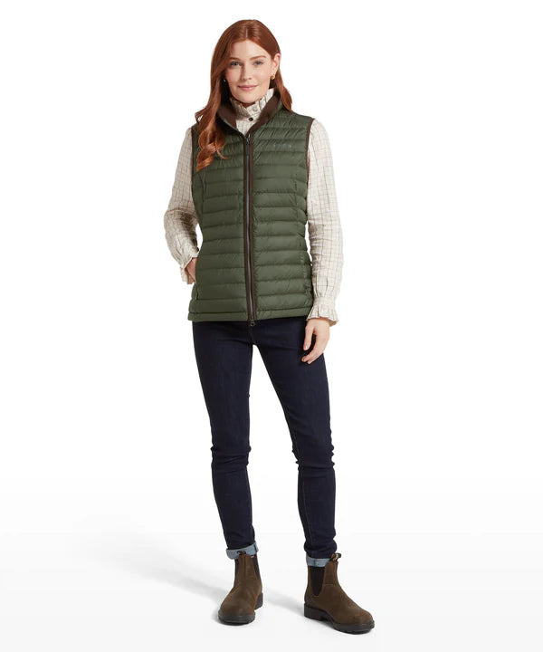 Schoffel Ladies Launde Down Gilet - Woodland