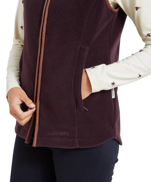 Schoffel Lyndon Fleece Gilet - Port