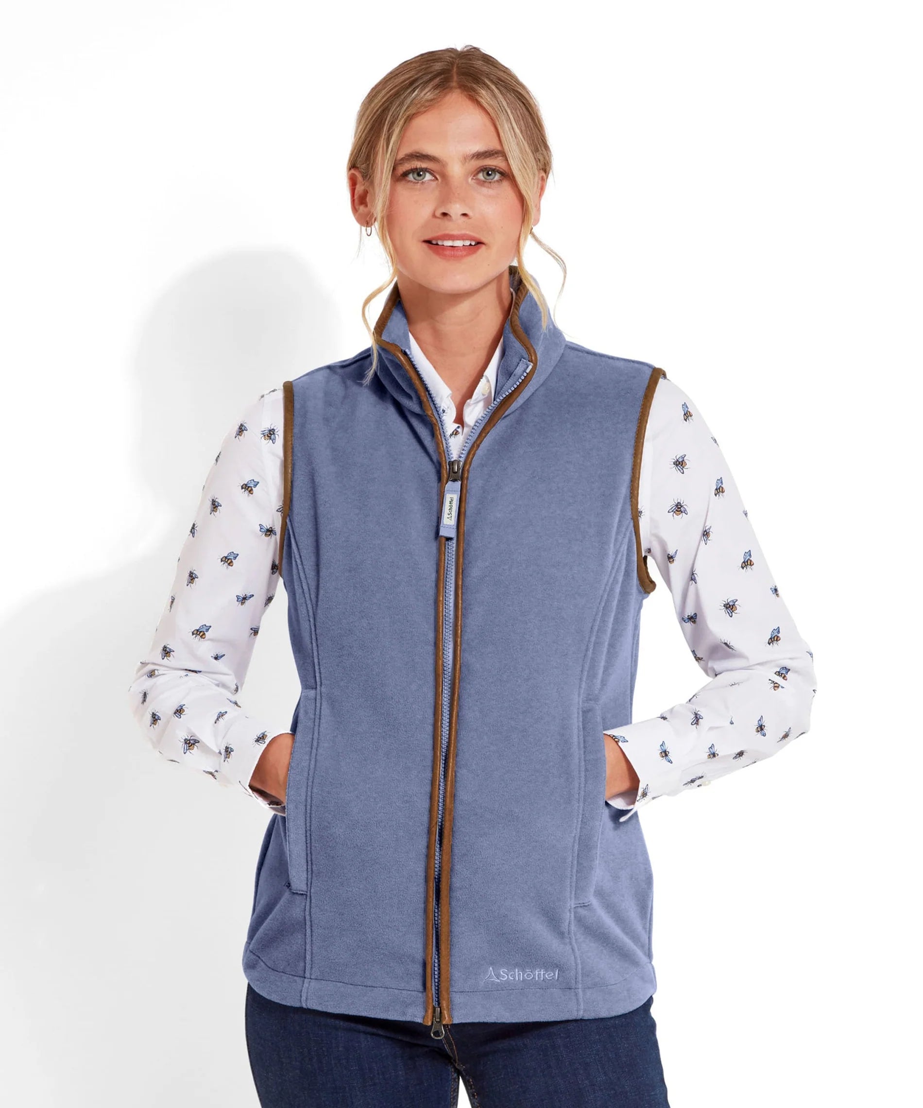 Schoffel Lyndon Fleece Gilet - Stone Blue