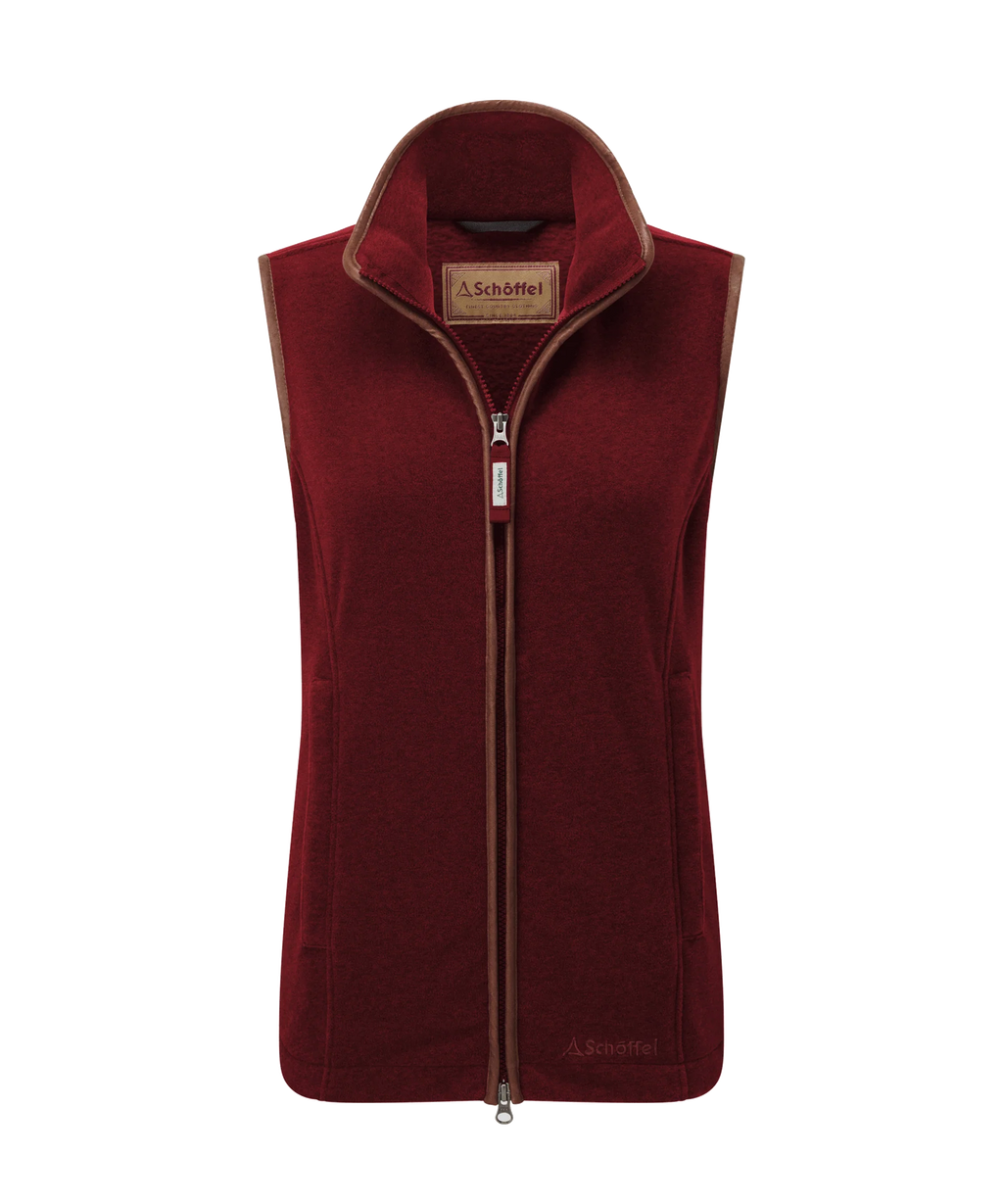 Schoffel Lyndon Fleece Gilet - Claret