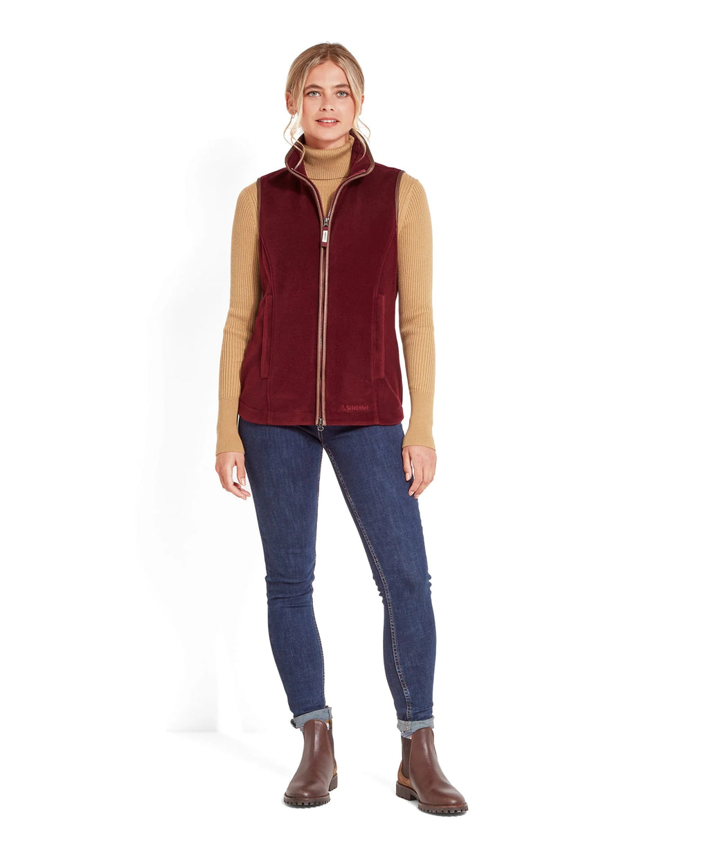 Schoffel Lyndon Fleece Gilet - Claret