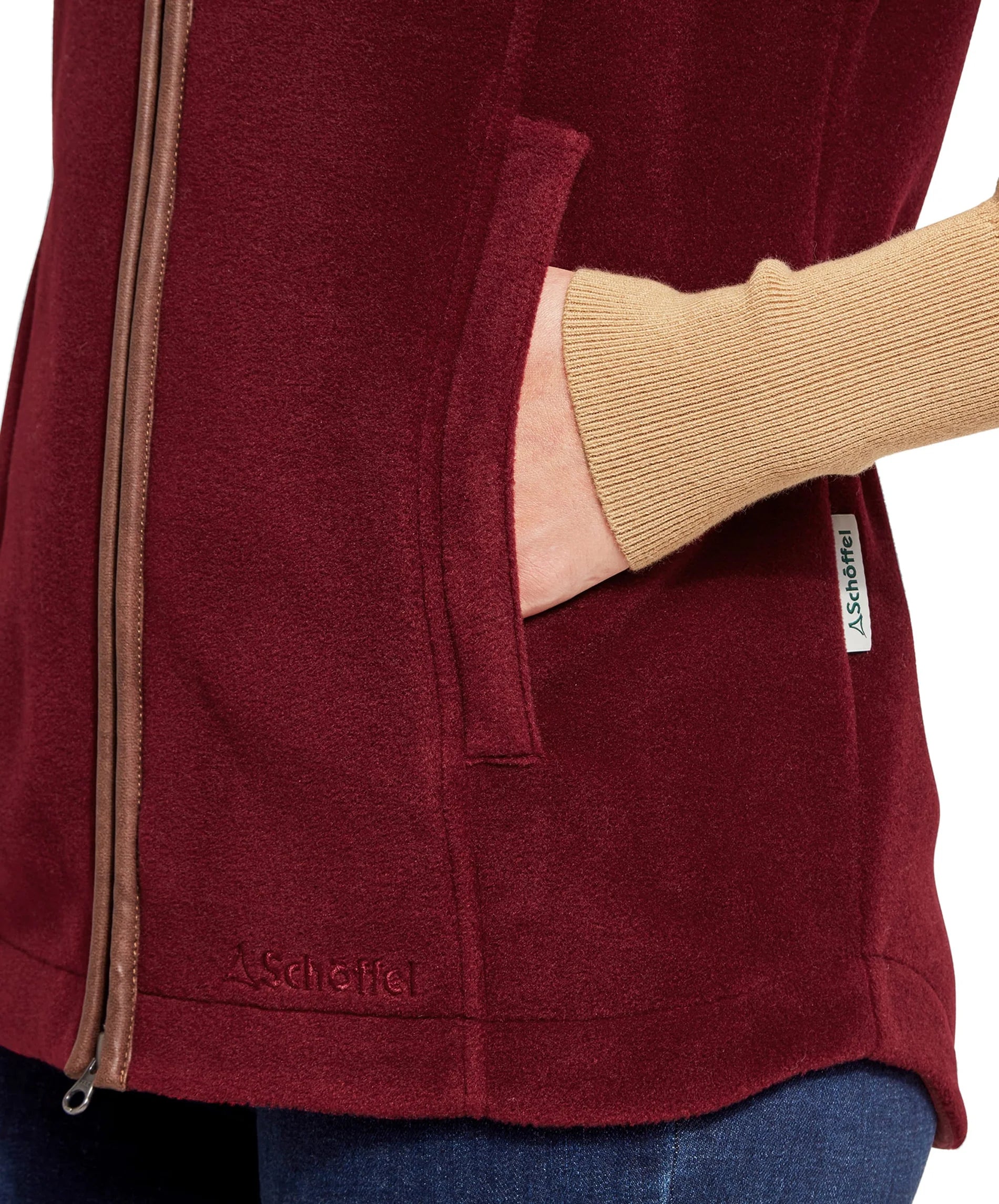 Schoffel Lyndon Fleece Gilet - Claret