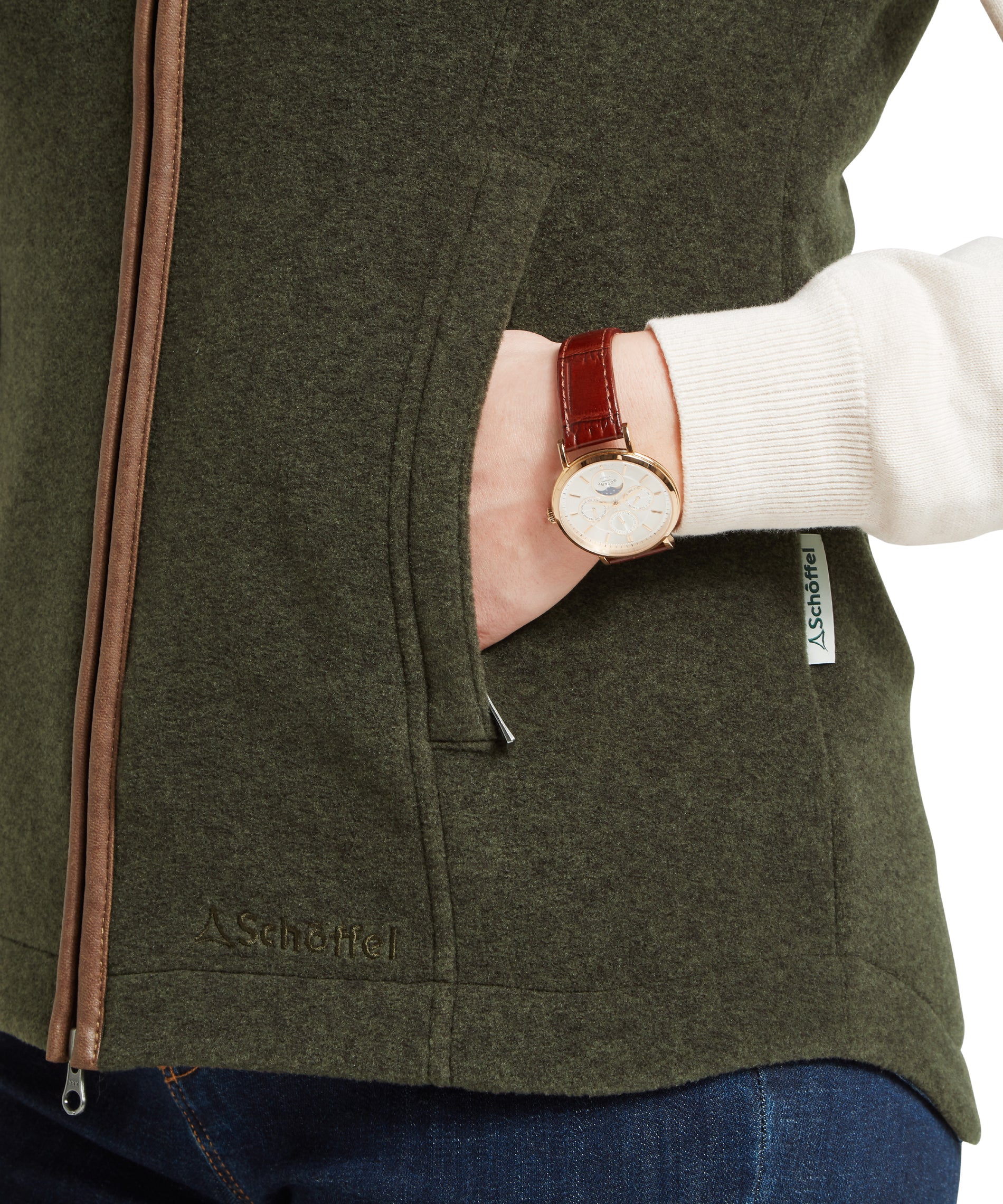 Schoffel Lyndon Fleece Gilet - Dark Olive
