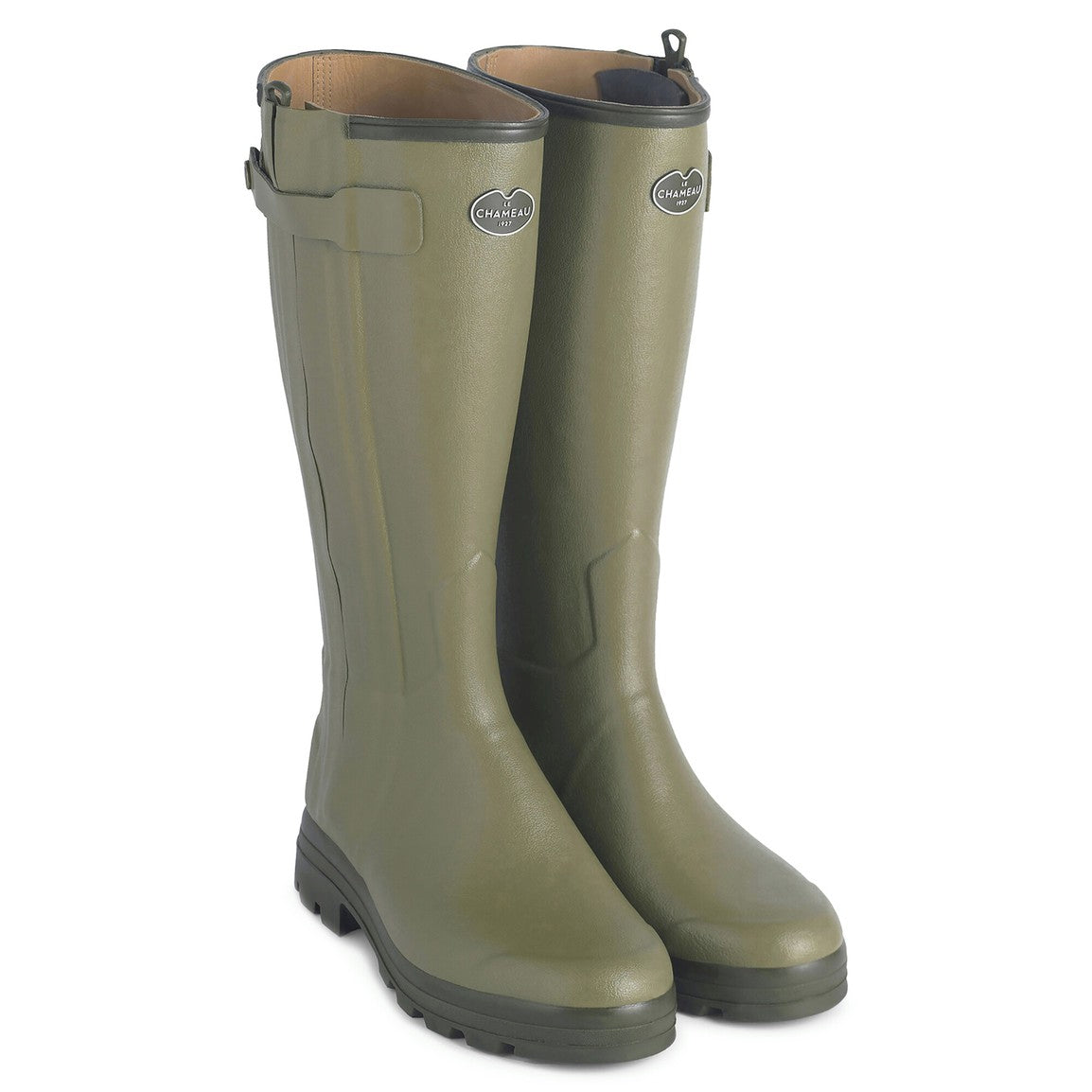 Le Chameau Womens Chasseur Leather Lined Boot - Vert Vierzon