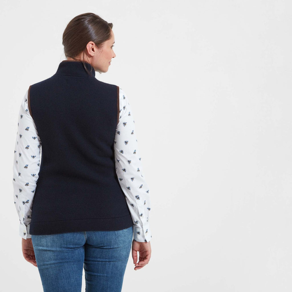 Schoffel Ladies Orkney Merino Gilet - Navy