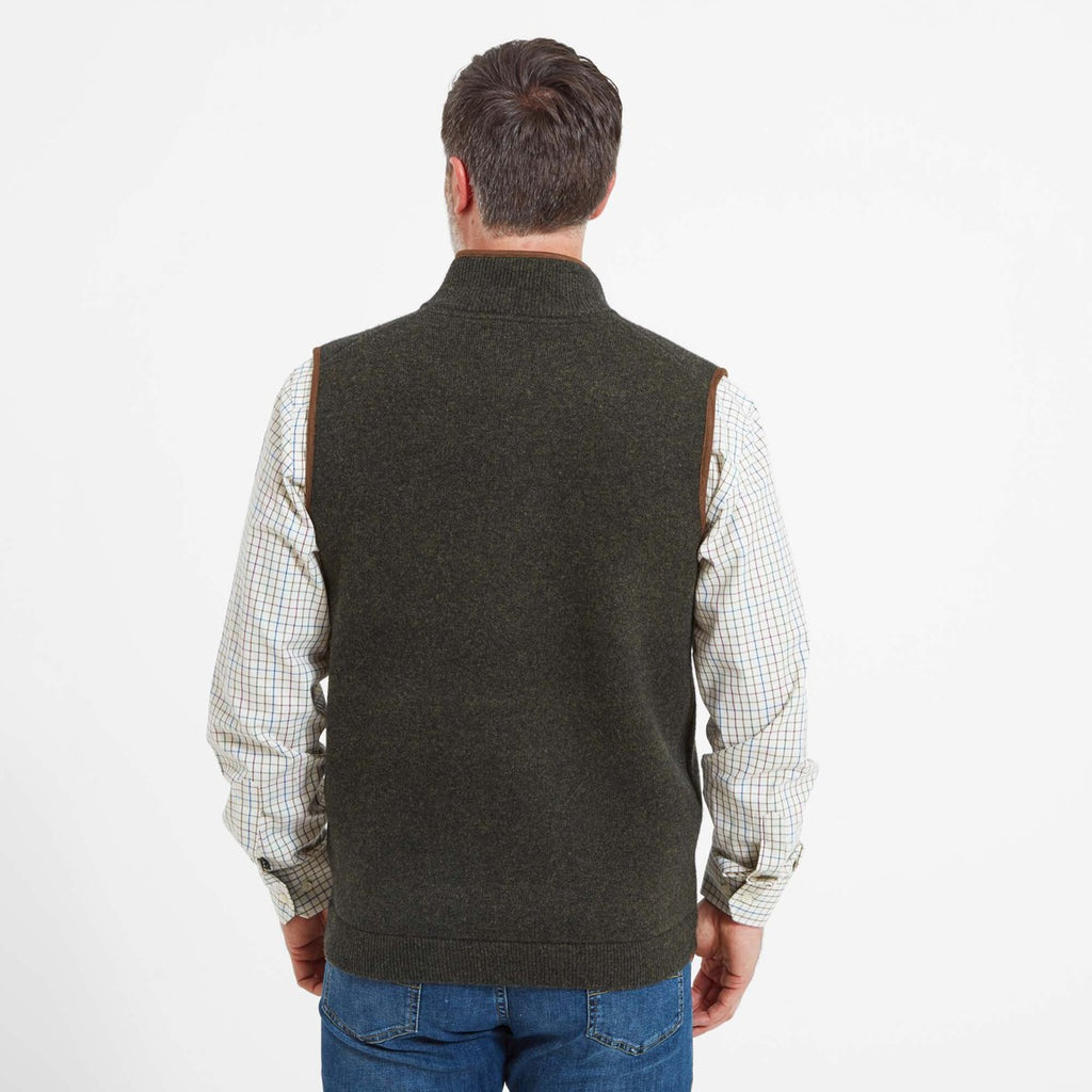Schoffel Mens Orkney Merino Gilet - Loden Green