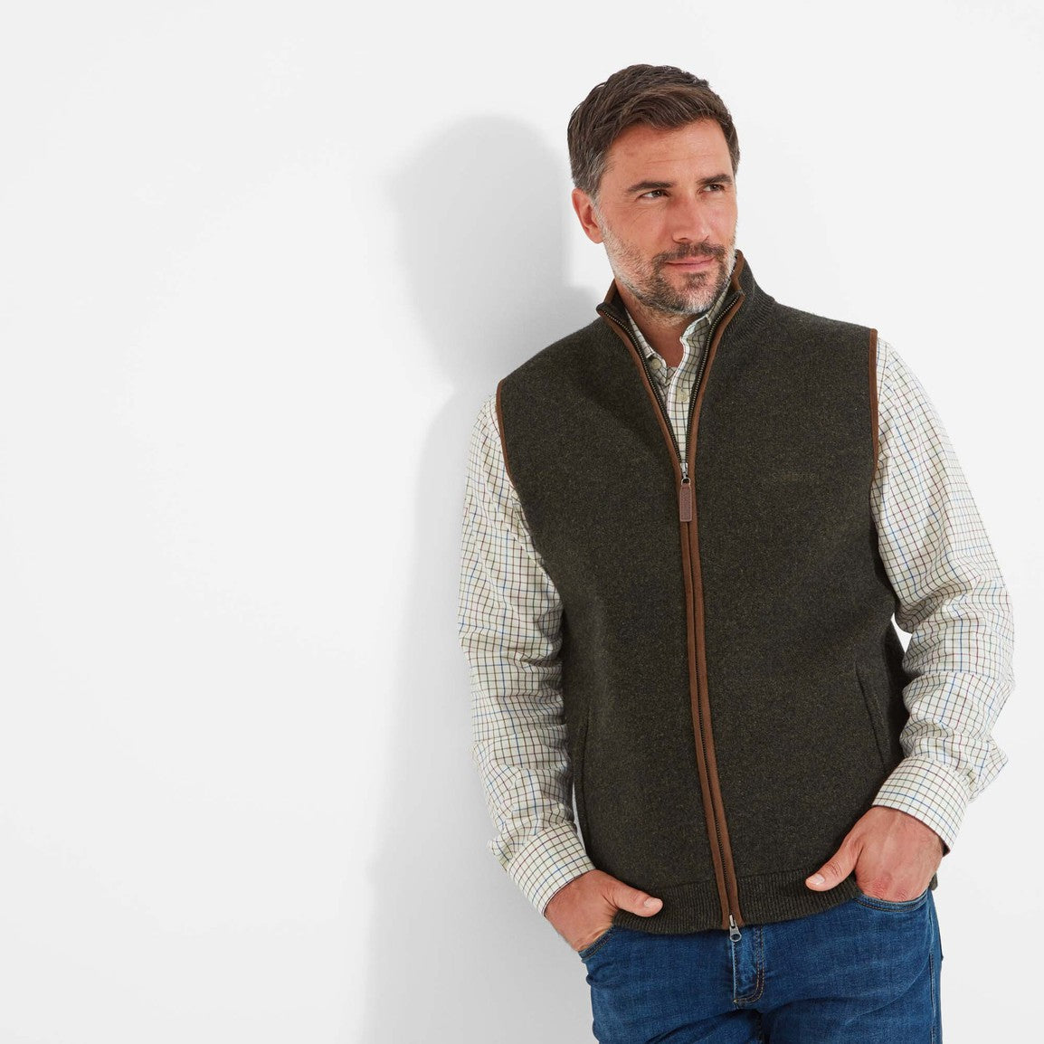 Schoffel Mens Orkney Merino Gilet - Loden Green