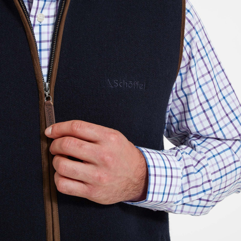 Schoffel Mens Orkney Merino Gilet - Navy