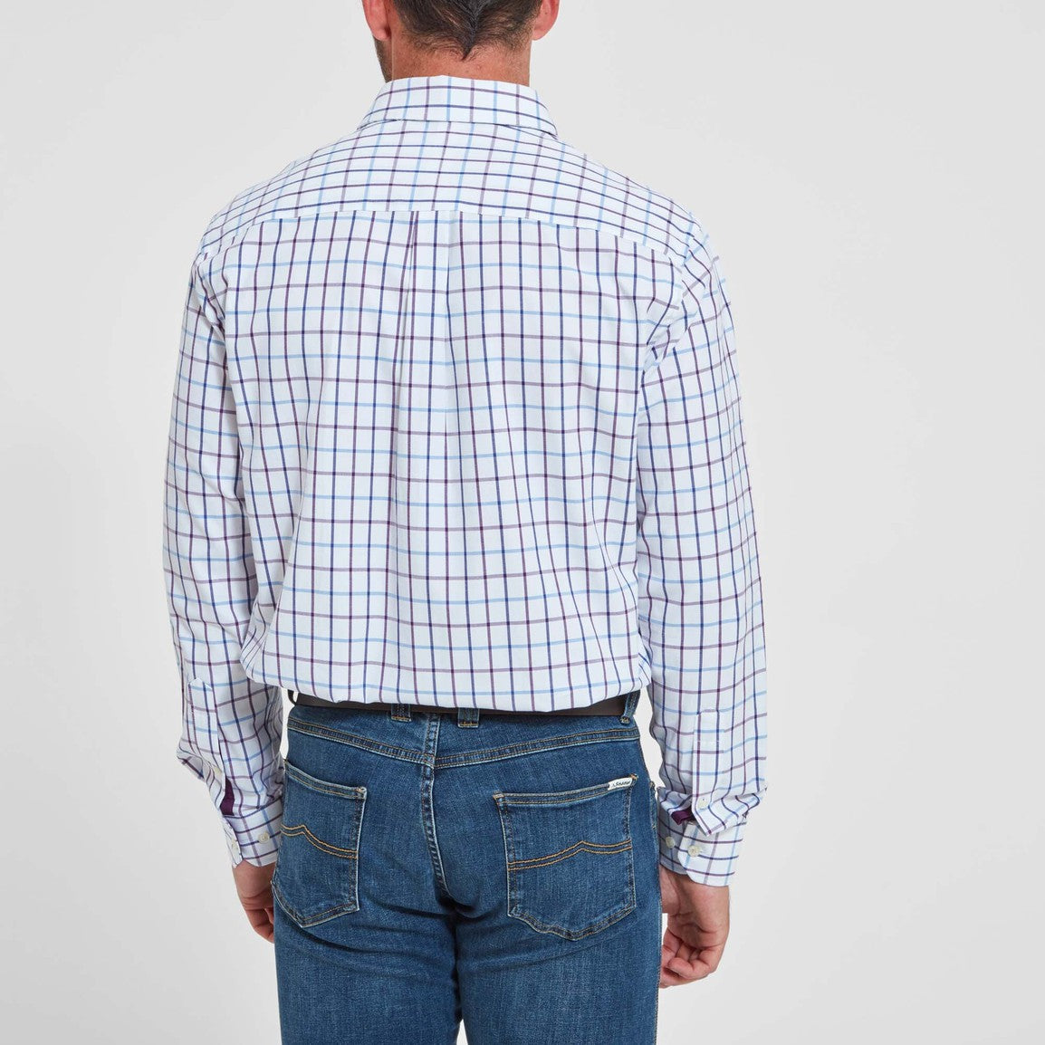 Schoffel Mens Baconsthorpe Tailored Shirt - Purple/Blue Check