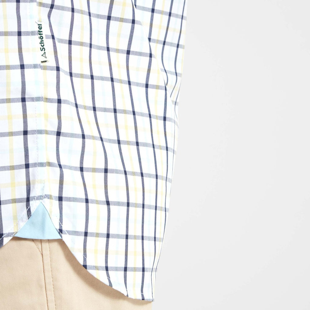 Schoffel Mens Holkham Classic Shirt - Pale Blue/Lemon/Navy