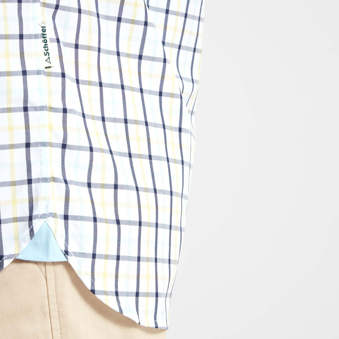 Schoffel Mens Holkham Classic Shirt - Pale Blue/Lemon/Navy